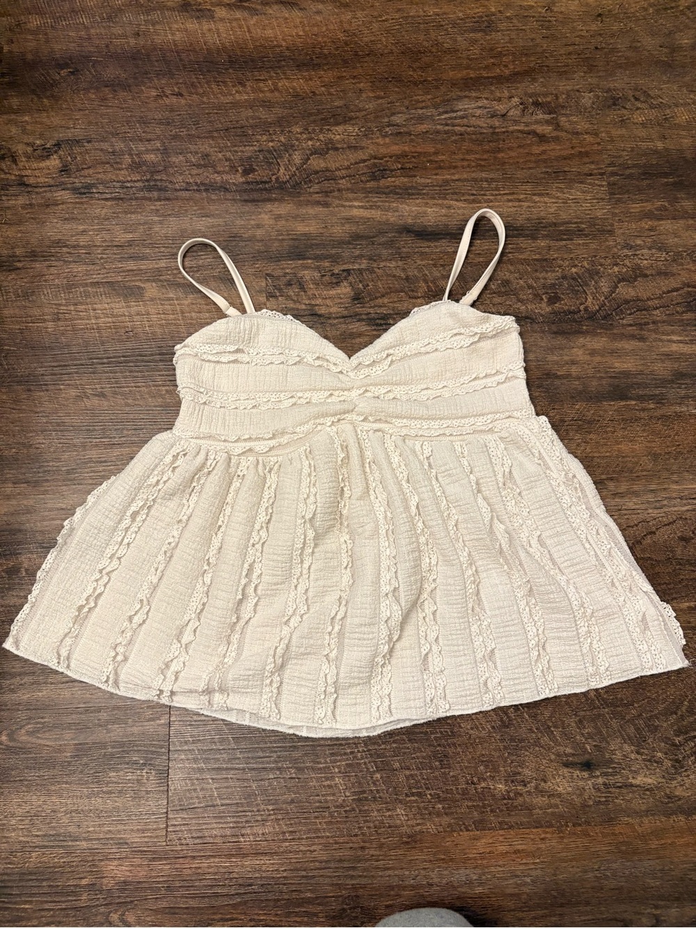 Cream Lace BabyDoll Top!